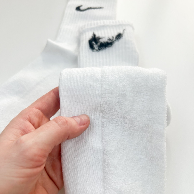 Високі спортивні шкарпетки теніс з махровою стопою білі NK 35-38