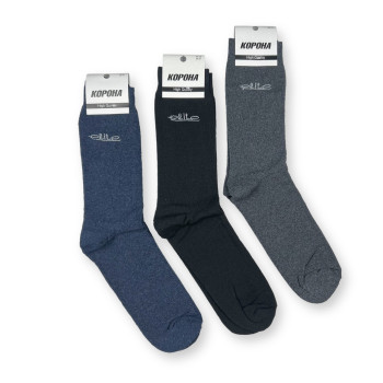 Махрові чоловічі високі шкарпетки з додаванням бамбука Корона