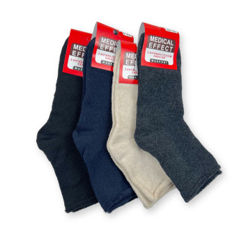 Жіночі медичні махрові шкарпетки без гумки 12 пар Medical Effect 36-40