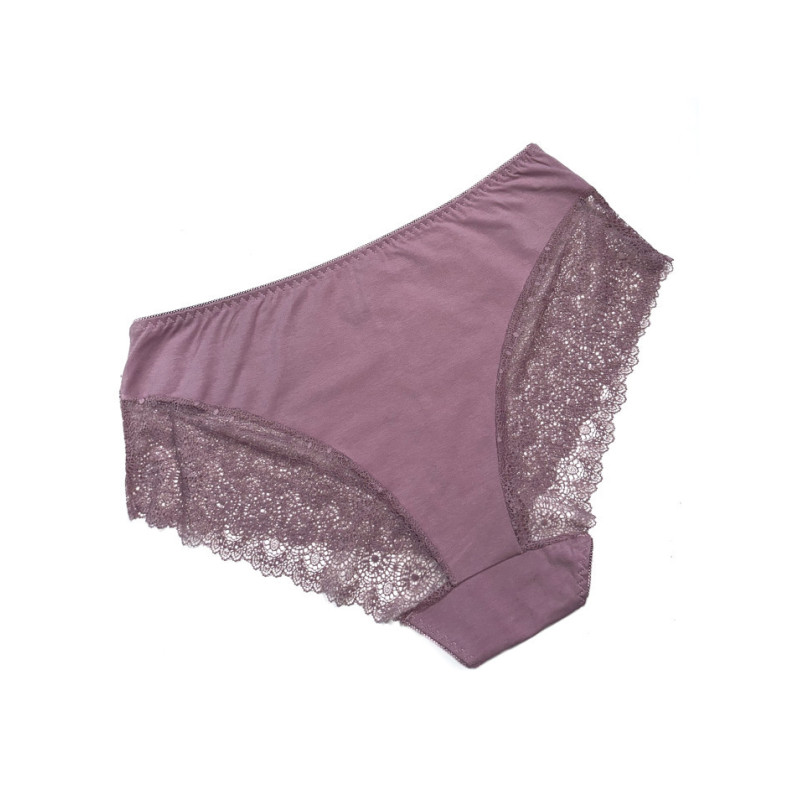 Жіночі бавовняні труси сліп з мереживом Baoyandi (великі розміри) 3XL