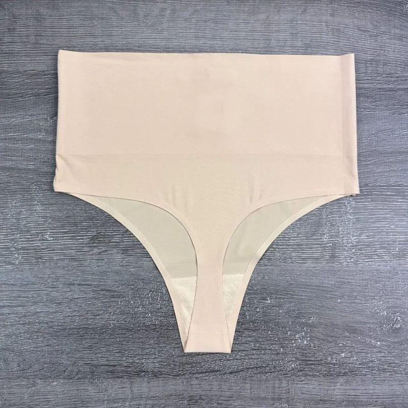 Гладкі безшовні трусики стрінги з утяжкою (висока посадка) LuLoLa L