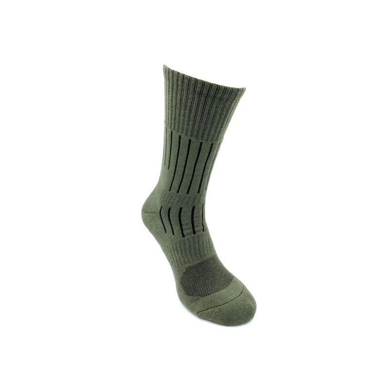 Трекінгові високі махрові термо чоловічі шкарпетки колір хакі Krokus