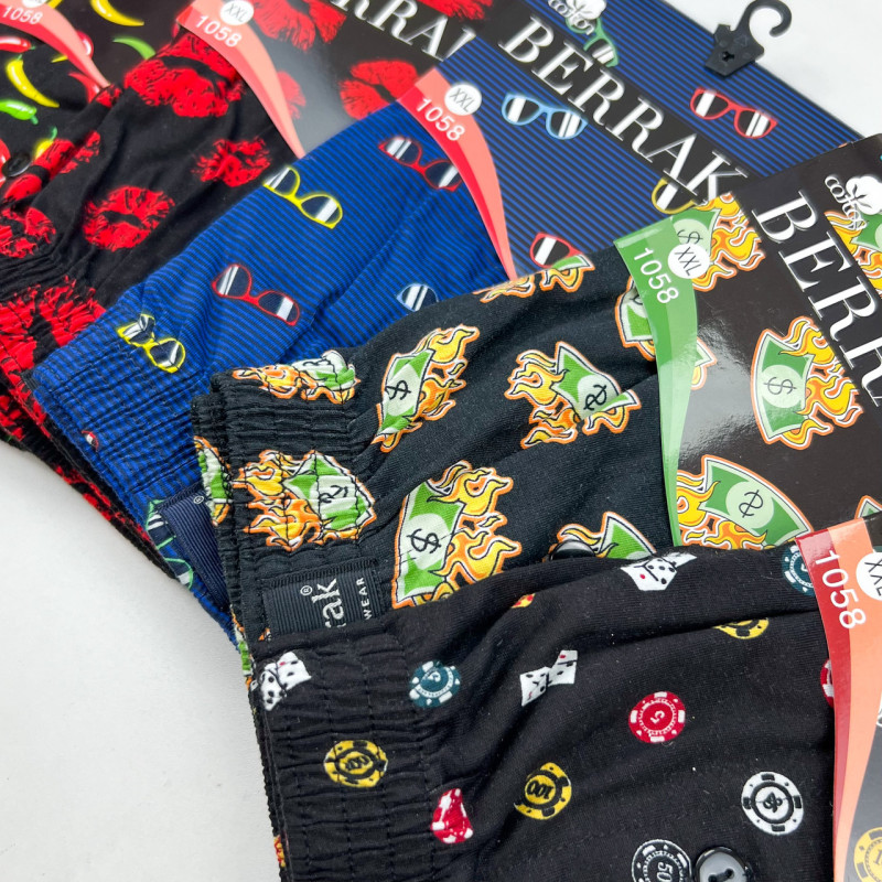 Сімейні чоловічі труси з яскравим малюнком з турецької бавовни Berrak 2XL