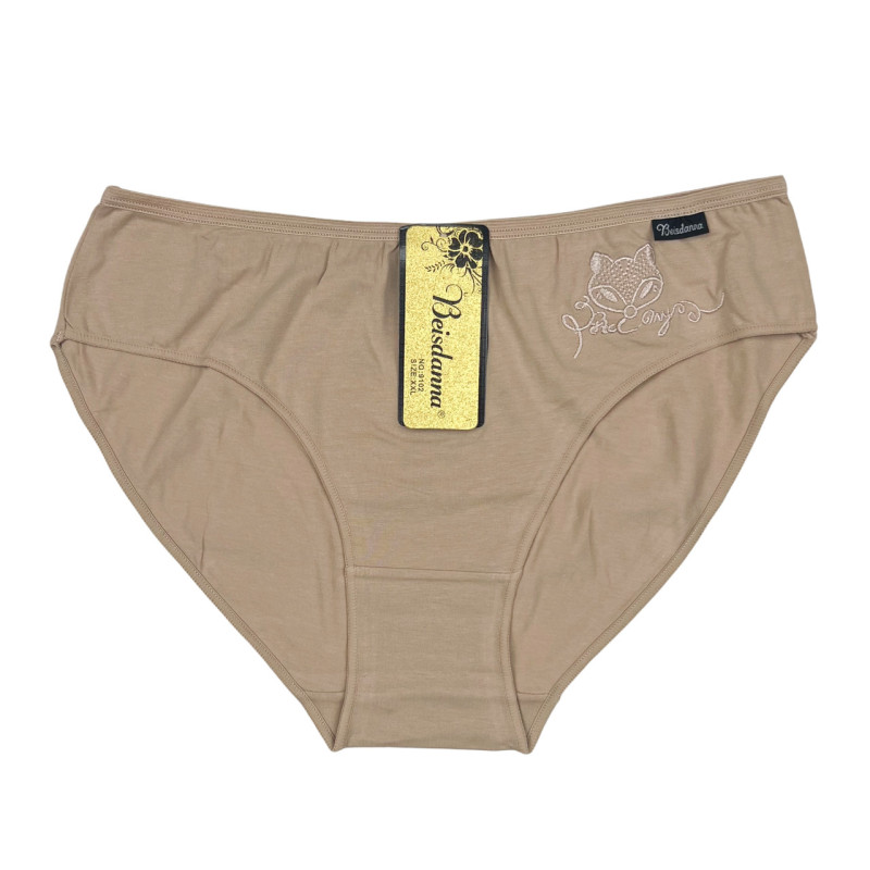Жіночі бавовняні труси сліпи Beisdanna (бежевий) XL