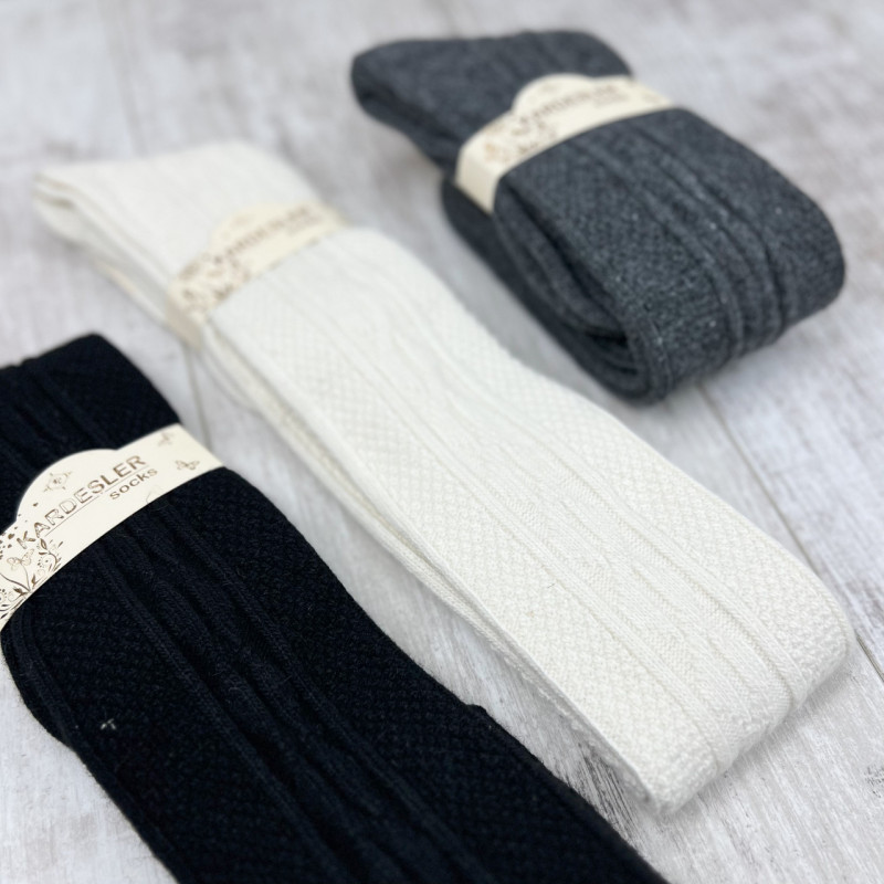 Гольфи вище коліна шерстяні жіночі Kardesler Туреччина (заколінники) Сірий