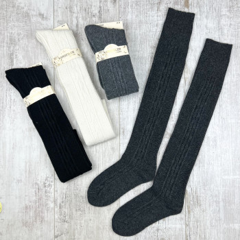 Гольфи вище коліна шерстяні жіночі Kardesler Туреччина (заколінники) Сірий