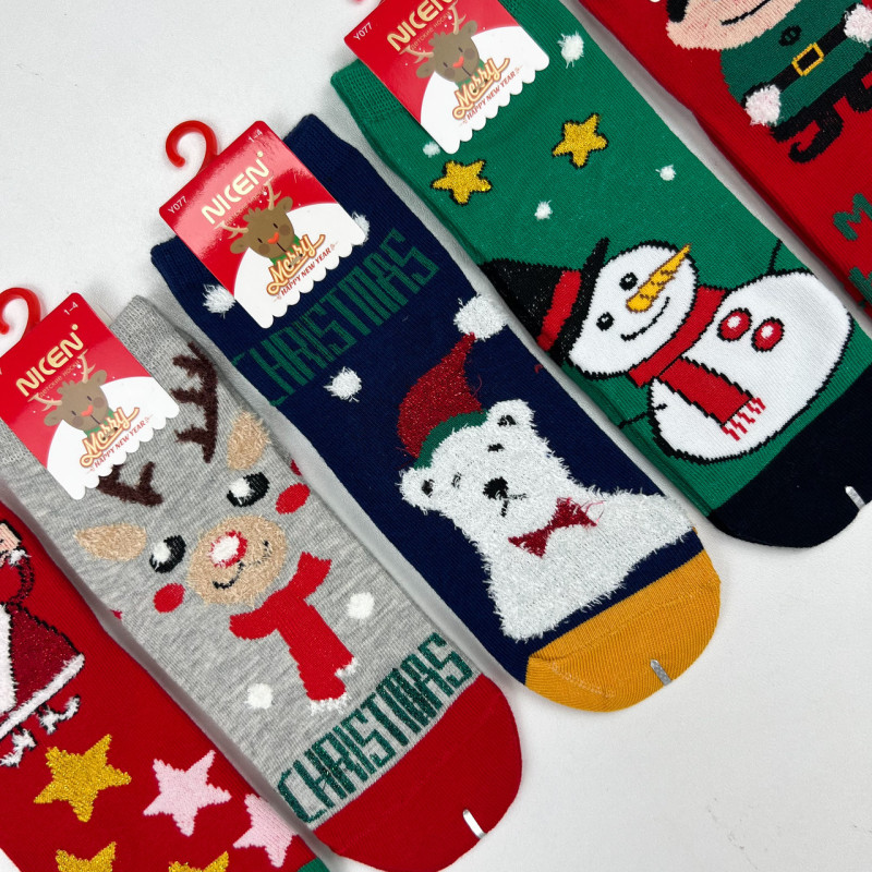 Дитячі новорічні яскраві шкарпетки Nicen 1-4