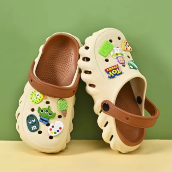 Крокси гумові дитячі на пінній підошві EVA (коричневий) 28-29