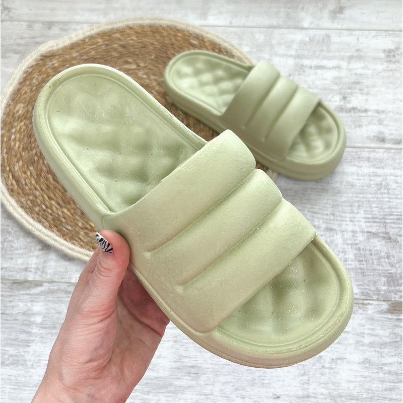 Жіночі гумові капці мʼякі підошва піна (оливковий) 37