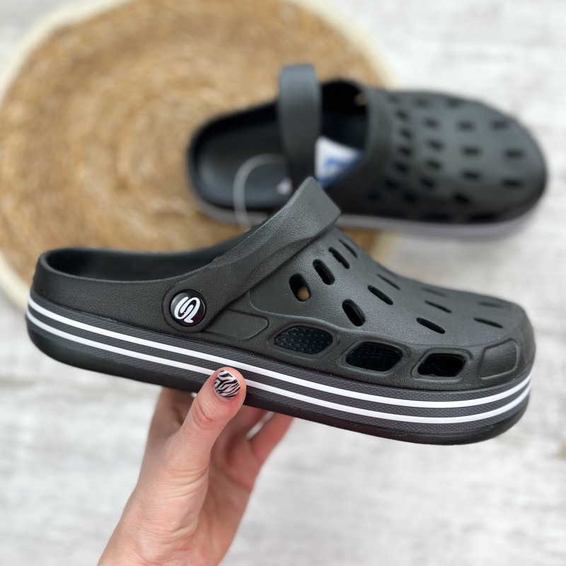 Крокси чоловічі сабо підошва піна (чорний) 41