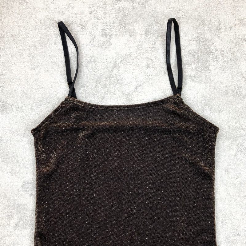Жіночий боді на тонких бретелях з люрексом Berrak Туреччина M