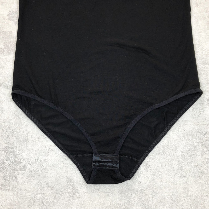 Боді-майка чорний жіночий з ефектними вирізами Berrak Туреччина M