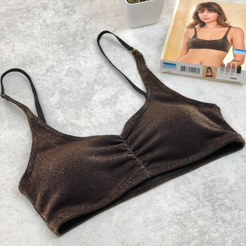 Топ жіночий на тонких бретелях з люрексом Berrak Туреччина S