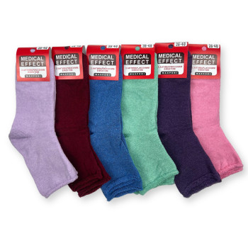 Шкарпетки жіночі махрові без гумки Medical Effect