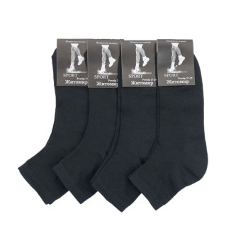 Чоловічі бавовняні середні шкарпетки з сіткою Sport Житомир (чорний) 27-29