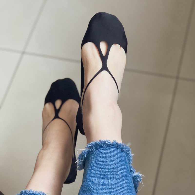 Жіночі невидимі бамбукові сліди з хлопковою стопою Rehe 35-37