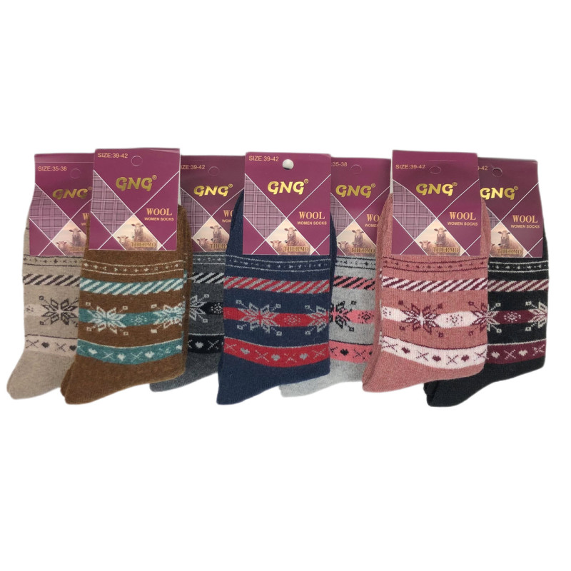 Жіночі ангорові махрові шкарпетки GNG 35-38