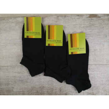 Короткі чоловічі чорні шкарпетки Krokus 39-42