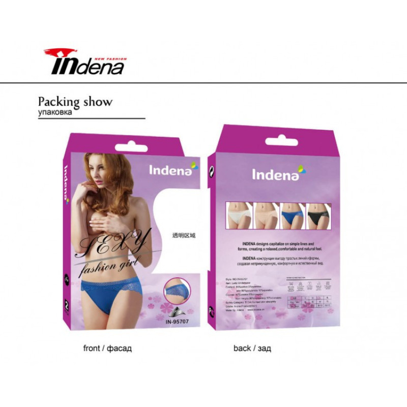 Мереживні жіночі бавовняні труси Indena S