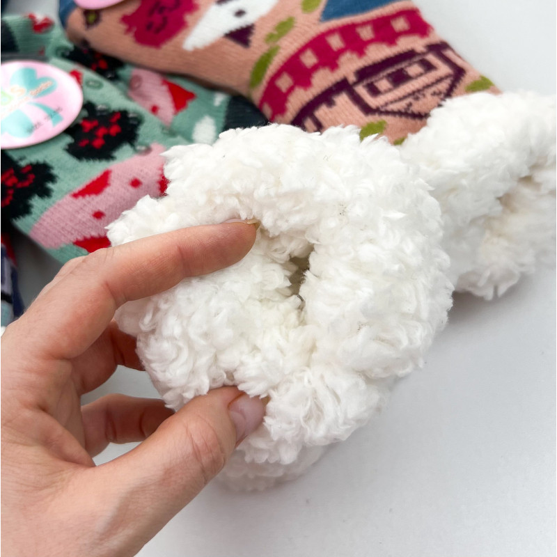 Дитячі теплі домашні хутряні шкарпетки з тормозами 28-31