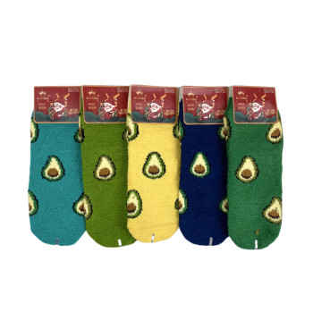 Дитячі м'які плюшеві шкарпетки з авокадо Корона 21-26