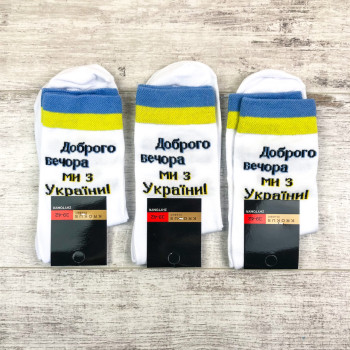 Патріотичні чоловічі шкарпетки Доброго вечора ми з України 39-42