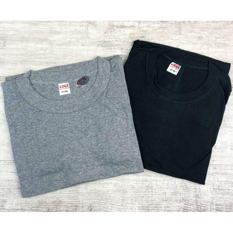 Чоловіча бавовняна однотонна футболка Ezgi Туреччина (чорна) S