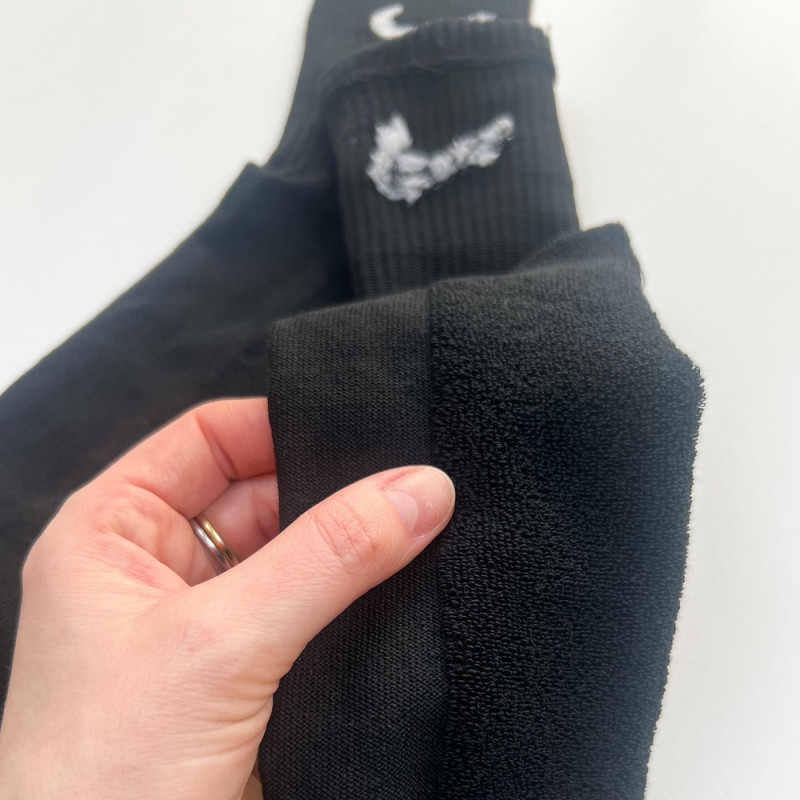 Високі спортивні шкарпетки теніс із махровою стопою чорні NK 39-42