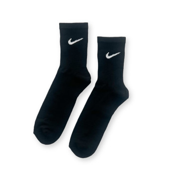 Високі спортивні шкарпетки теніс із махровою стопою чорні NK 39-42