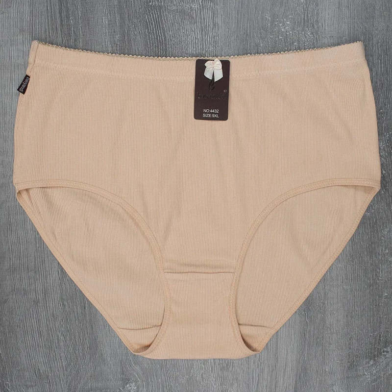 Жіночі бавовняні труси сліпи в рубчик (великі розміри) 11XL