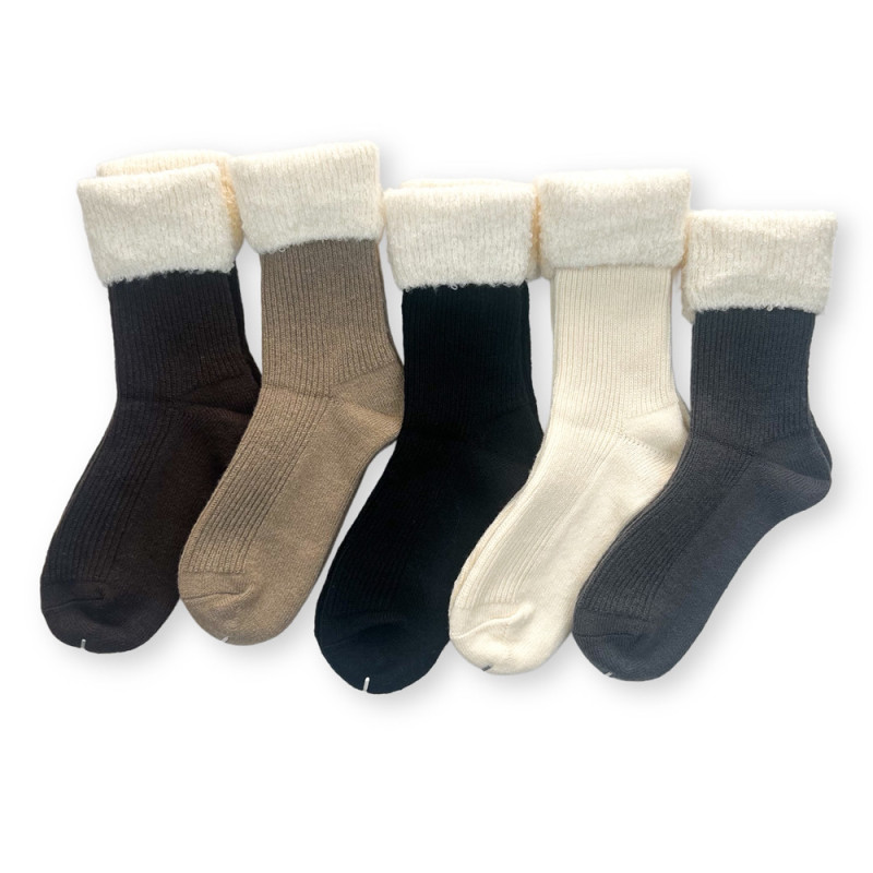 Жіночі теплі шкарпетки з відворотом Корона