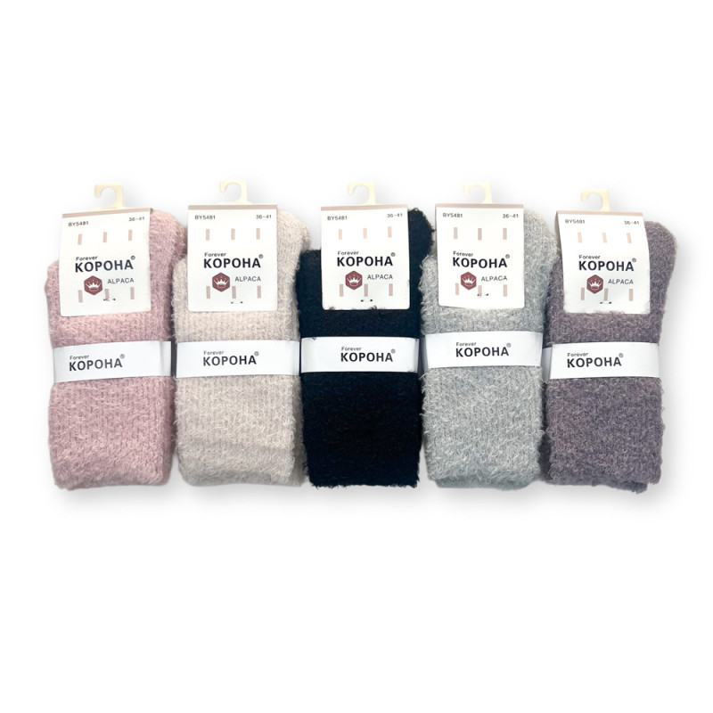 М'які теплі жіночі шкарпетки з вовни альпаки Корона