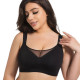Безшовний бюстгальтер-топ із сіточкою 5XL, Чорний