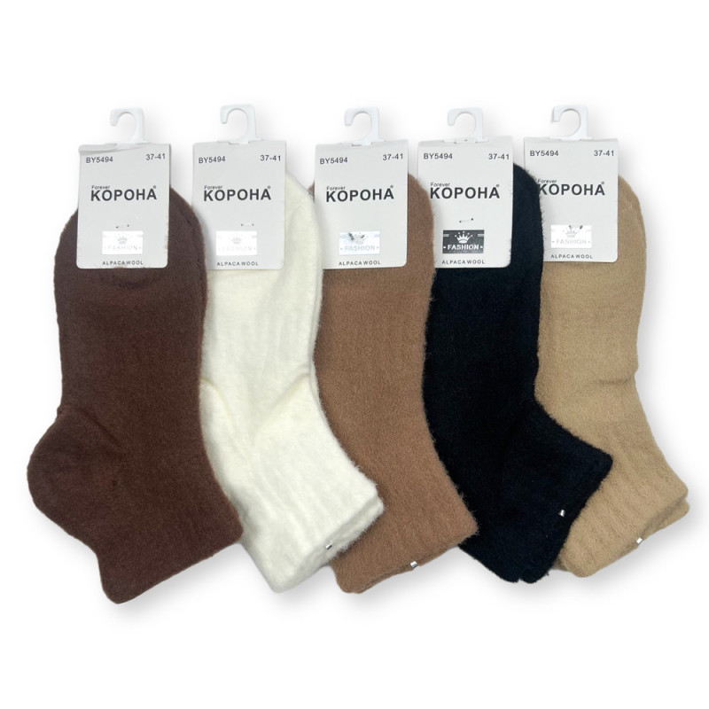Жіночі укорочені шкарпетки з вовни альпаки Корона
