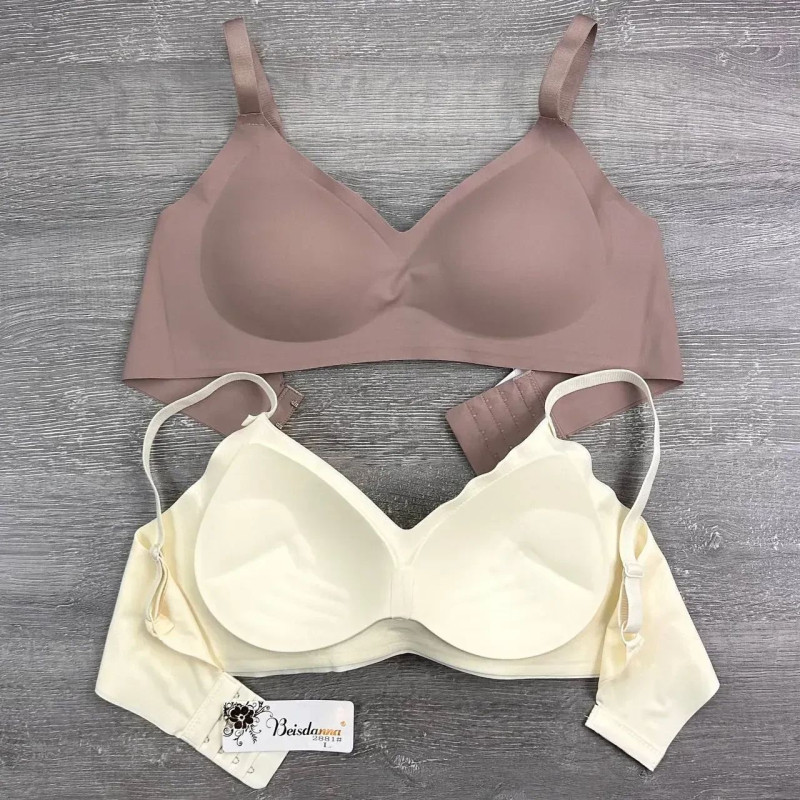 Безшовний бюстгальтер-топ без кісточок Beisdanna 2XL, Бежевий