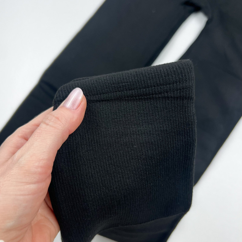 Термолосини жіночі на хутрі в рубчик Золото XL-6XL