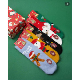 Подарунковий набір з 5 пар жіночих норкових шкарпеток Уют