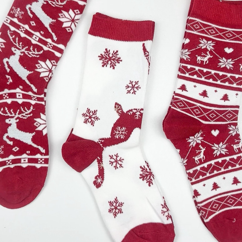 Комплект з 3 пар жіночих новорічних шкарпеток Caolo