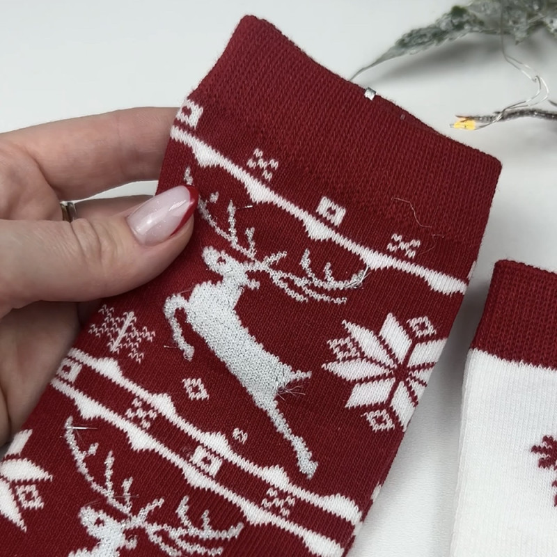 Комплект з 3 пар жіночих новорічних шкарпеток Caolo