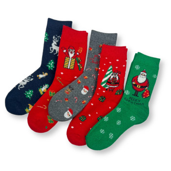 Чоловічі махрові шерстяні чоловічі новорічні шкарпетки Корона