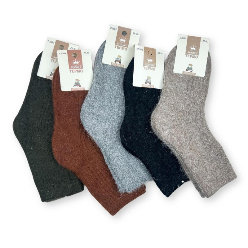 Дитячі ангорові шкарпетки Корона, комлект 5 пар, розмір 21-25, Колір 2
