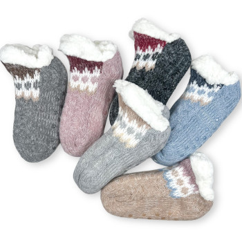 Жіночі теплі короткі шкарпетки на хутрі з гальмами Графіт