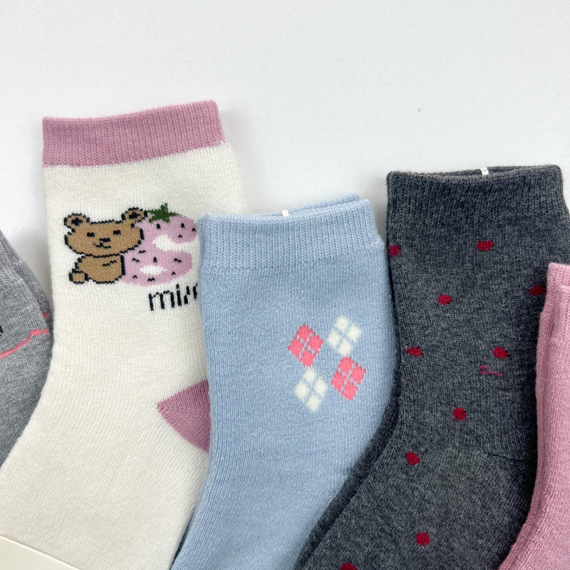 Комплект дитячих яскравих махрових шкарпеток Фена 6 пар 25-30