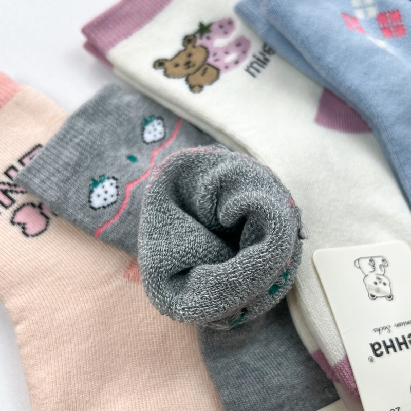 Комплект дитячих яскравих махрових шкарпеток Фена 6 пар 25-30