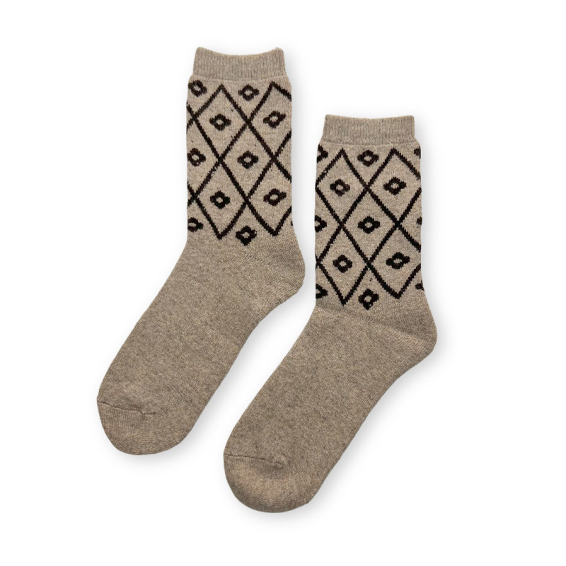 Набір жіночих ангорових махрових шкарпеток Золото (3 пари) Асорті 2