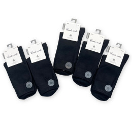 Набір чоловічих кашемірових шкарпеток чорні (5 пар в наборі) Coalo Socks