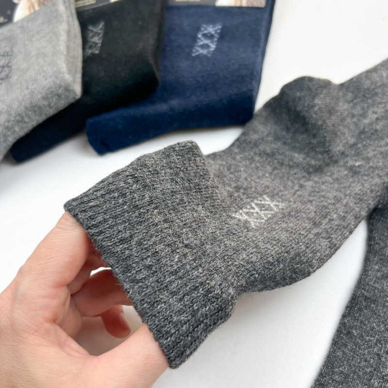 Набір чоловічих ангорових теплих високих шкарпеткок (4 пари) Золото