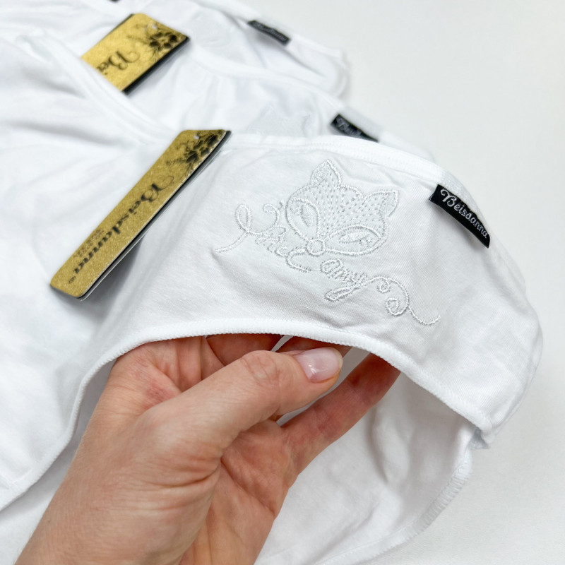 Жіночі бавовняні білі труси сліпи Beisdanna 3XL