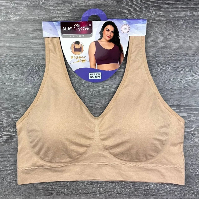 Жіночий топ на широких бретелях Blue Rose 6XL, Бежевий