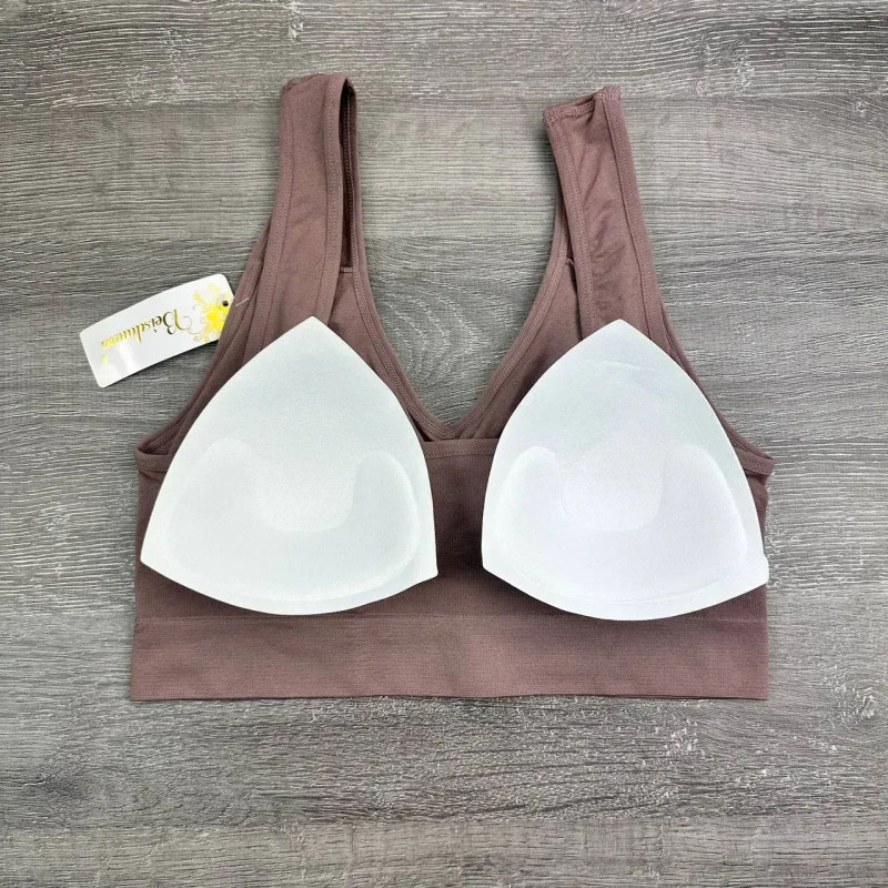 Жіночий топ на широких бретелях Beisdanna 4XL, Кавовий